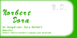 norbert dora business card